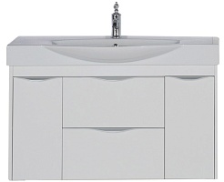 Aquanet Тумба с раковиной "Франка 105" белая – фотография-4