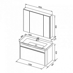 Aquanet Мебель для ванной Вилора 105 – фотография-2