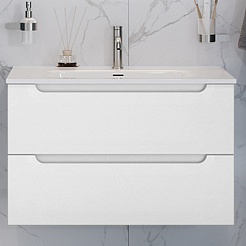 BelBagno Мебель для ванной Etna 80 подвесная белая матовая – фотография-3
