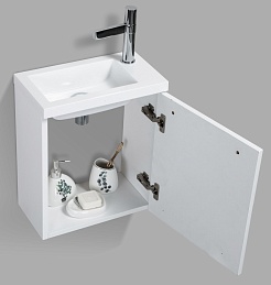 Parly Тумба с раковиной Tight 40 подвесная белая – фотография-4