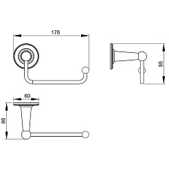 Timo Держатель туалетной бумаги Nelson 160041/02 – фотография-2