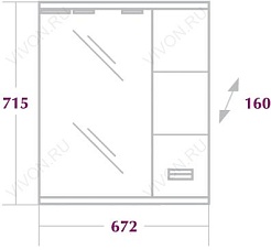 Onika Мебель для ванной Балтика 70 R с б/к – фотография-6