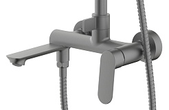 Azario Душевая стойка Alanti AZ-K2332-1GR серый графит – фотография-7