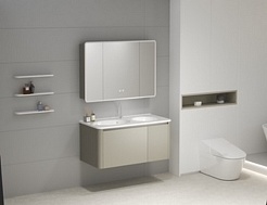 Ceruttispa Тумба с раковиной Sella 100 подвесная слоновая кость – фотография-4