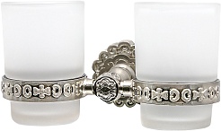 Milacio Стакан для зубных щеток Villena MC.904.SL двойной серебро – фотография-1