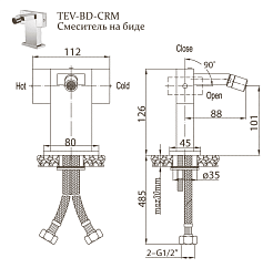 BelBagno Смеситель для биде TEVERE TEV-BD-CRM – фотография-2