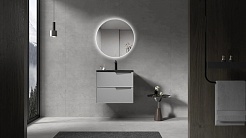 Parly Тумба с раковиной Rhea 60 подвесная серая матовая – фотография-7