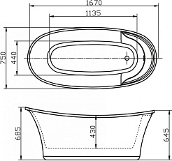 BelBagno Акриловая ванна BB302 167x75 – фотография-4