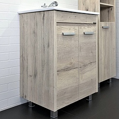 Comforty Тумба с раковиной Марио 60 дуб дымчатый – фотография-1