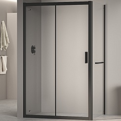 RGW Душевой уголок Passage PA-76-1B (PA-016B + Z-060-2B) 170x80 профиль черный стекло прозрачное – фотография-1