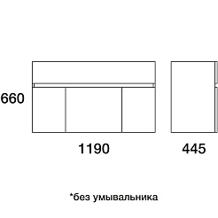  Тумба с раковиной Амата 120 – фотография-3