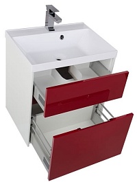 Aquanet Тумба с раковиной "Латина 60" бордо 2 ящика (179938) – фотография-3