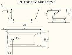 Castalia Чугунная ванна Prime 170x75x48 – фотография-7
