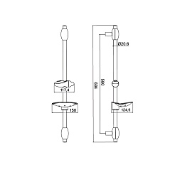 Iddis Штанга для душа Plus PLU6800i17 – фотография-2