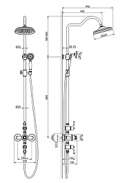 Aquatek Душевая стойка Классик AQ2563CR хром – фотография-6
