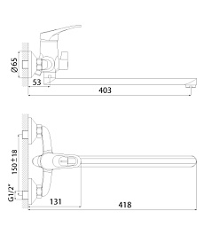 Rossinka Смеситель "B35-32" для ванны – фотография-2