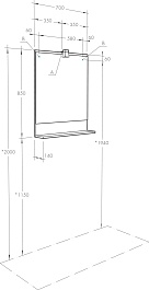Акватон Мебель для ванной Бекка Pro 70 с зеркалом белая/дуб сомерсет – фотография-11