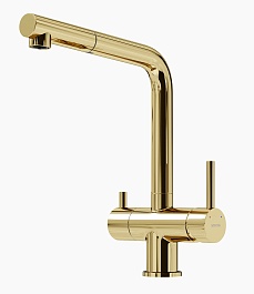Sancos Смеситель для кухни Spin полированное золото SC4015ZG PVD покрытие – фотография-1