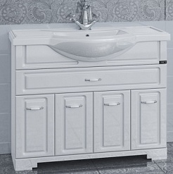 СанТа Тумба для умывальника Монарх 120 на цоколе – фотография-1