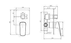 Aquatek Смеситель для душа и ванны Вега AAQ1046CR хром – фотография-2