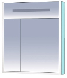 Misty Зеркало-шкаф для ванной Джулия 65 голубой – фотография-1