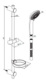 Damixa Душевой комплект Space Plus 760100200 – фотография-2