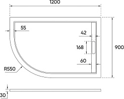 Veconi Душевой поддон Tezeo stone TZ-06R 120x90 белый – фотография-3