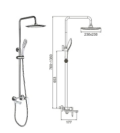 Gappo Душевая стойка G48 G2448 хром – фотография-2