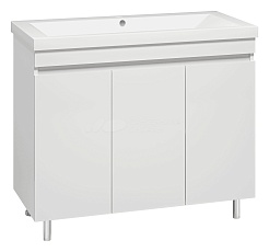 Misty Тумба с раковиной Енисей 100 белая – фотография-2