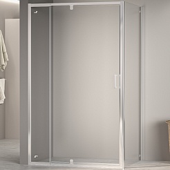 RGW Душевой уголок Passage PA-078 (PA-008 + Z-050-2) 80x80 профиль хром стекло прозрачное – фотография-1