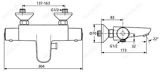 Ideal Standard Смеситель "Ceratherm 50 A5550AA" – фотография-2
