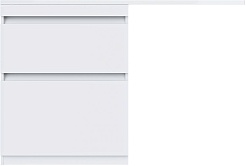 Vivon Тумба под раковину под стиральную машину Donna 130 напольная белый глянец эмаль – фотография-1
