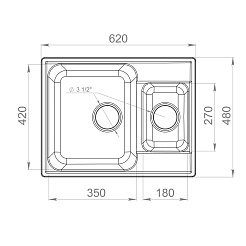 Raiber Мойка кухонная Брухберг RQ233 белая – фотография-2