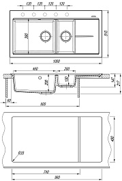 Florentina Мойка гранитная "Россана" жасмин – фотография-2