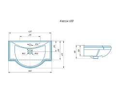 Какса-а Мебель для ванной Патина 65 черная с белым – фотография-5