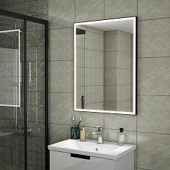 Teymi Зеркало Helmi Black Edition 60/80 LED сенсор на взмах T20303IR – фотография-6