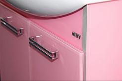 Misty Тумба с раковиной Джулия 85 прямая розовая – фотография-6