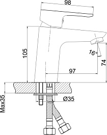 Cersanit Смеситель для раковины Cersania 63030 – фотография-7