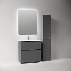 Sancos Тумба под раковину напольная Folk Floor 80 grey soft – фотография-4