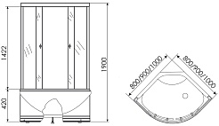 Erlit Душевой уголок ER 0510T-C4 – фотография-3