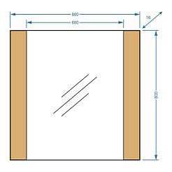 Stella Polare Зеркало Симона 80 зебрано светлый – фотография-4