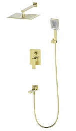 Oliveeka Душевой комплект D OL-939003-BG золотой матовый – фотография-1