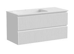 Sancos Тумба с раковиной Snob R 100 bianco раковина Grace 101 L CN7014 – фотография-1