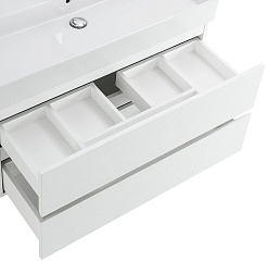 BelBagno Тумба с раковиной Molveno-46 80 подвесная bianco ghiaccio – фотография-4