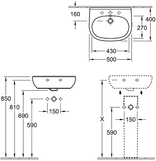 Villeroy & Boch Раковина "O'Novo" 5360 50 01 – фотография-4