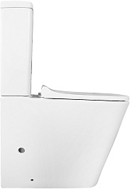 Azario Унитаз-компакт Quadro AZ-2175 UQ1 безободковый с бачком с сиденьем микролифт белый – фотография-4