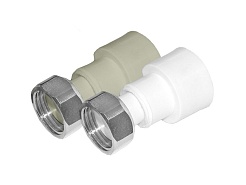 ФД Пласт 8586 Муфта PPR белая с накидной гайкой 32 х 1 1/4" (412782) – фотография-2