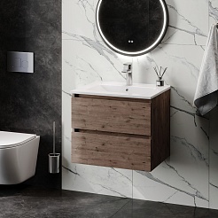 Teymi Тумба с раковиной Laina 60 подвесная дуб темный – фотография-13