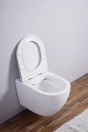 Esbano Унитаз Amapola-N подвесной безободковый белый матовый – фотография-9