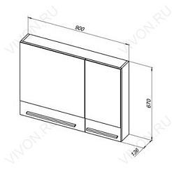 Aquanet Мебель для ванной  "Гретта 90" светлый дуб (172721) – фотография-3